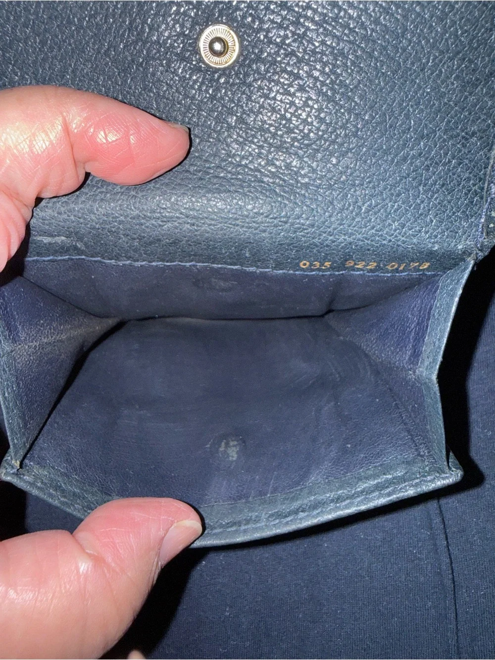 Gucci Dark Blue Leather compact Wallet